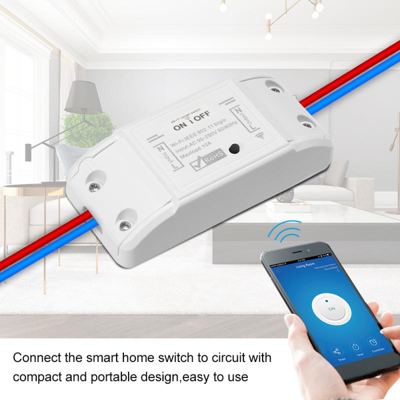 Tuya WiFi Smart Switch 10A/2200W Wireless Remote Switch Timer APP Control Smart Home work with Alexa Google Home