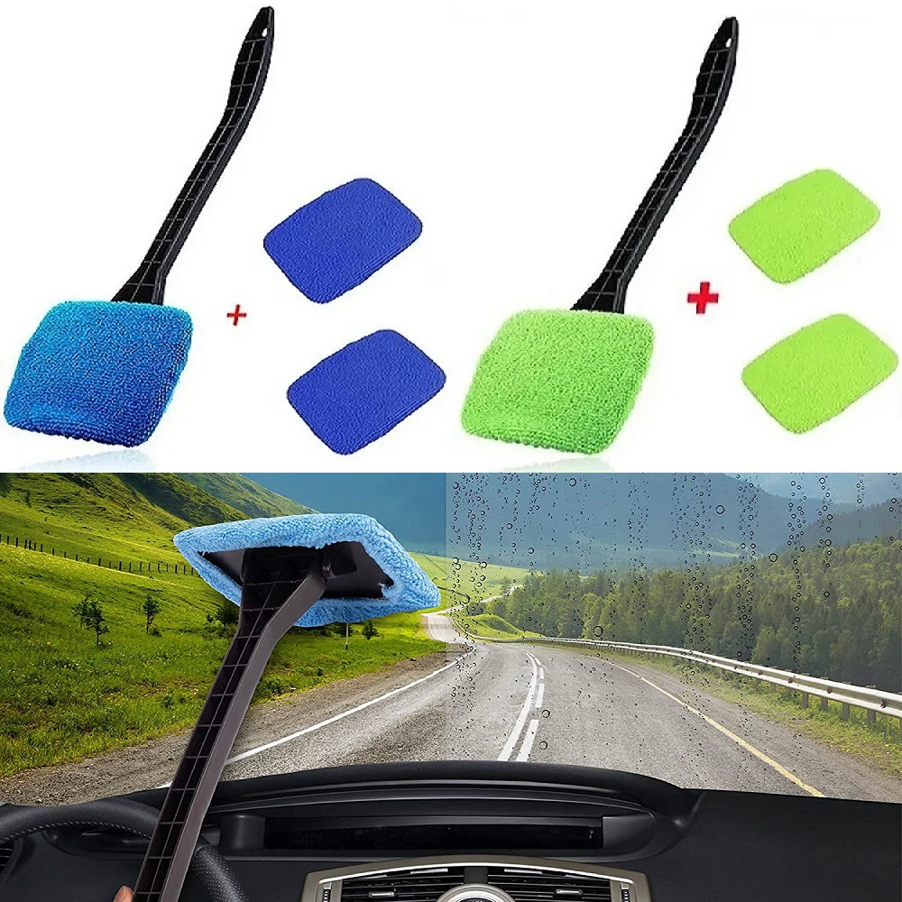 Auto Windschutzscheibe Reinigung Pinsel Bausatz Auto Fenster Wischer Hause Glas Anti-beschlag Staub Handtuch Mit Lange Griff Reiniger Pinsel Waschen Werkzeug