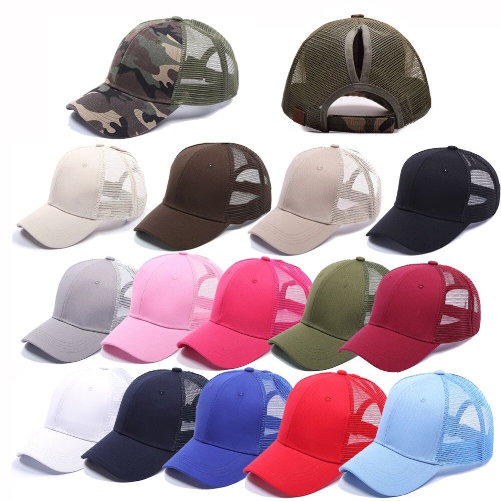 Frauen Baseball Kappe Frauen Hysterese Hut Sommer Messy Bun Mesh Hüte Casual Unisex Einstellbare Baseball Caps Weibliche