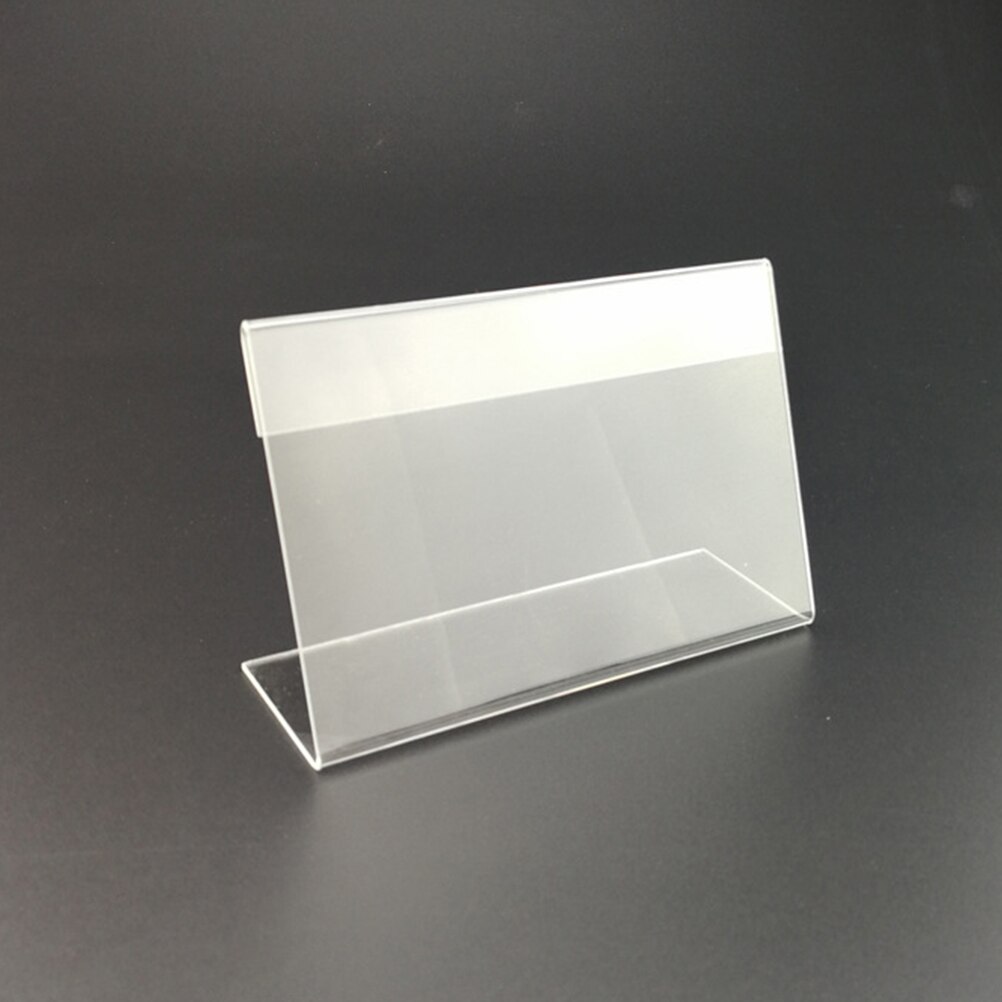 30Pcs 6x4cm Acrylic Shelf Label Holder Price Tags Premium Plastic Transparent Price Tag with Price Card