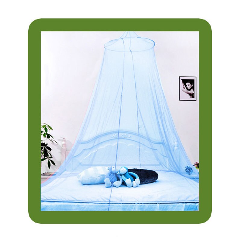 Summer Princess Mosquito Net Round Ceiling Hanging Dormitory Bed Nets HFing: Light Blue