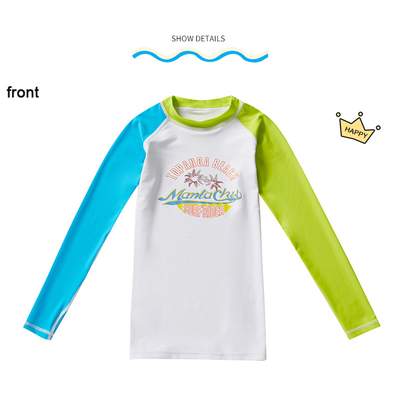 kids swimwear for girls long sleeves big child sun protection uv shirt swim surf suit Children's wetsuit quick drying