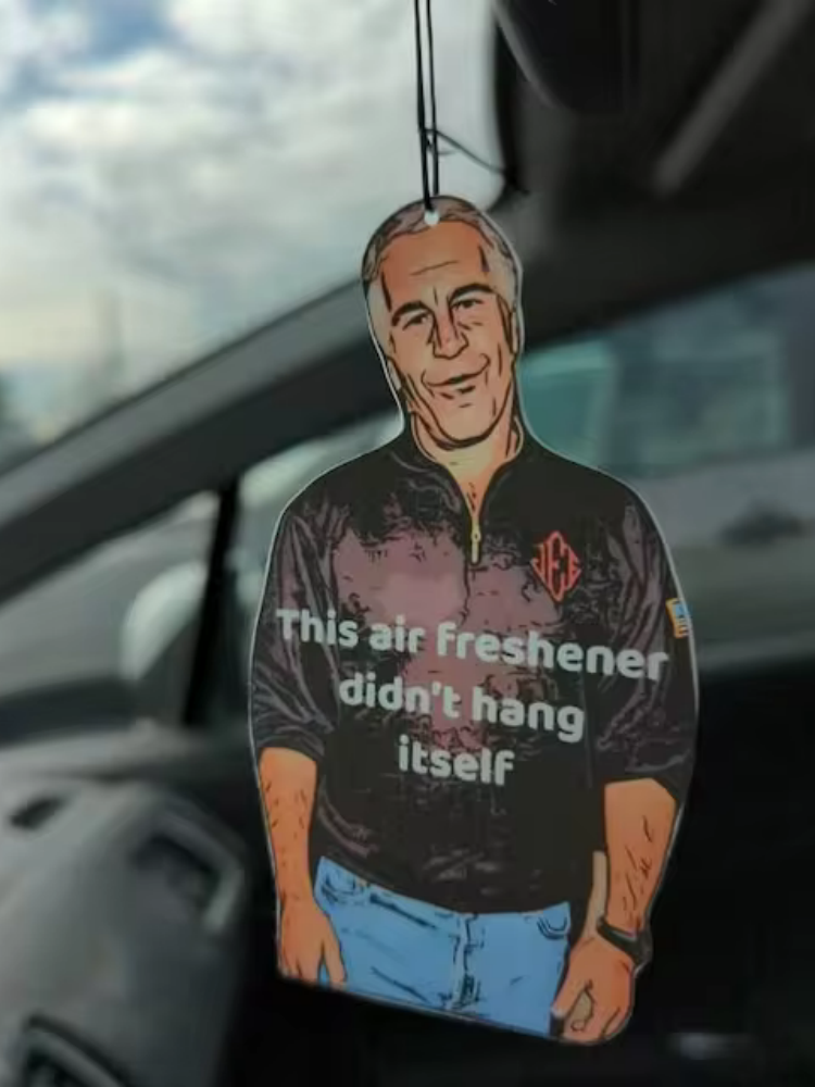Jeffrey Epstein Car air freshener Sick humor black rearview mirror accessories