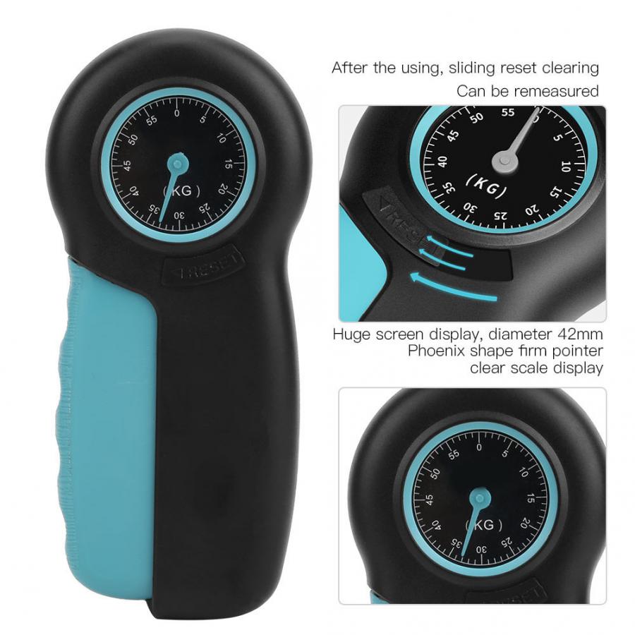 Hand Grip Strength Measurement ABS Hand Finger Strengthener Grip Force Mechanical Gauge Hand Strength Measurement Meter