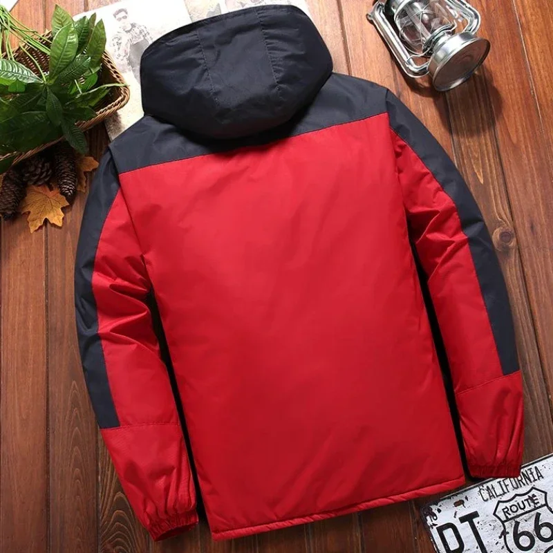 Herre dunjakke kold herre polstrede frakker kraftig polstring hættetrøje parkaer vintertøj modeller quiltet koreansk