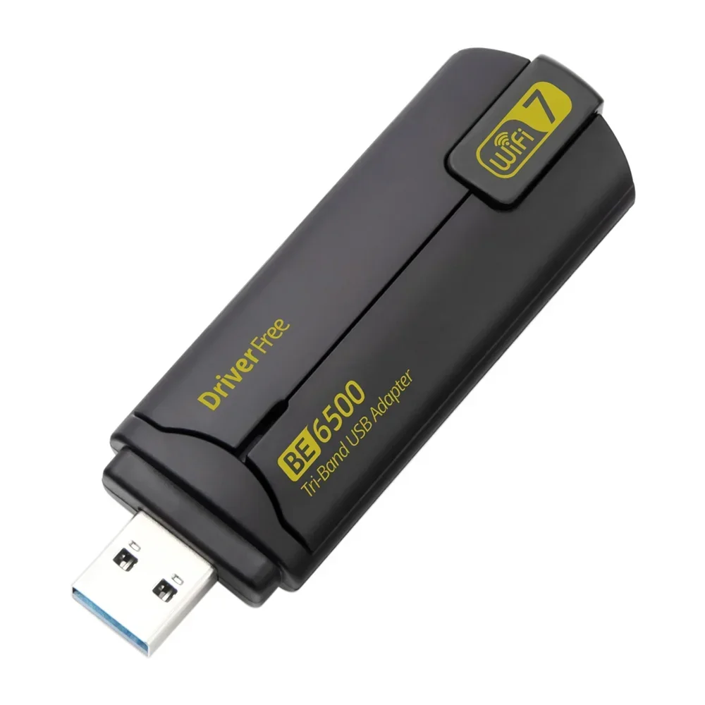BE6500 Wifi 7 Usb Adapter Tri-Band 6G/5G/2G Usb 3.0 Adaptador Antena Wifi Para PC Network Card Receiver Dongle Win 10/11