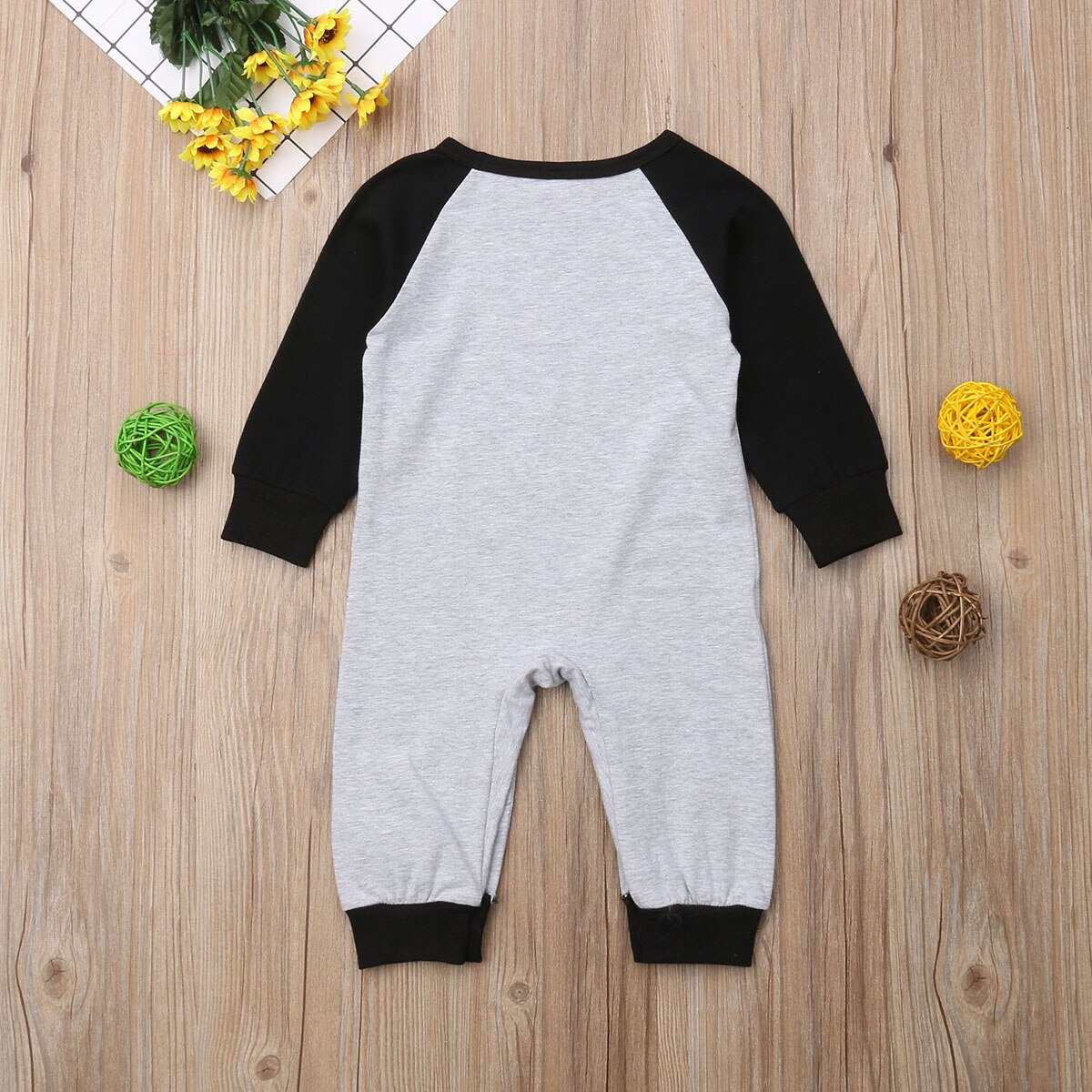 Lange Mouwen "Knuffel Leven" Print Rompertjes Voor Baby Boy