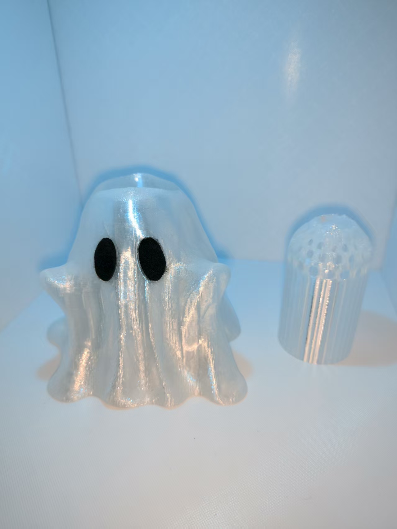 3d schattige, bedrukte spookvormige plantenpotjes - duurzame petg mini-houder voor hydrocultuur, vetplanten en halloween-decoratie: Default Title