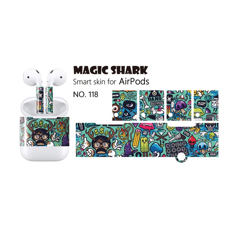 Magic Shark Personalize And Dramatically Change The Look Of Your For Apple Airpods Skin Sticker Easy To Install Stalk Skin Over: 118