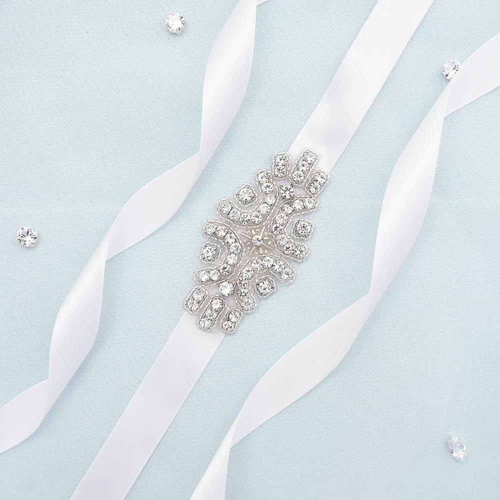 TRiXY S03 Rhinestone Belts Wedding Belt Brides Dresses for Wedding Dress Diamond Belt Skinny Waist Beads Wedding Accessories