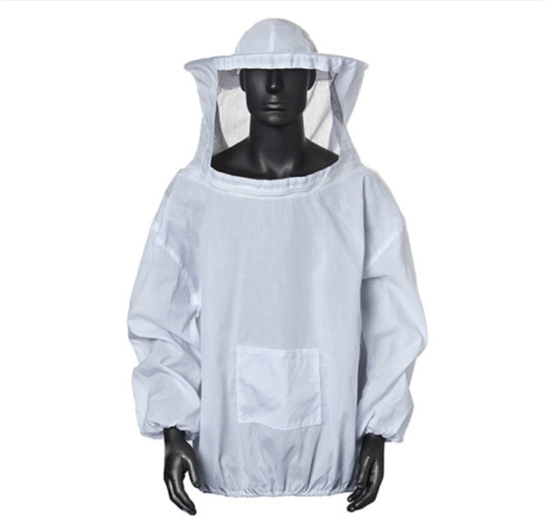 Protective Beekeeping Jacket Veil Smock Equipment Bee Keeping Hat Sleeve Suit Protective Clothing With Cap