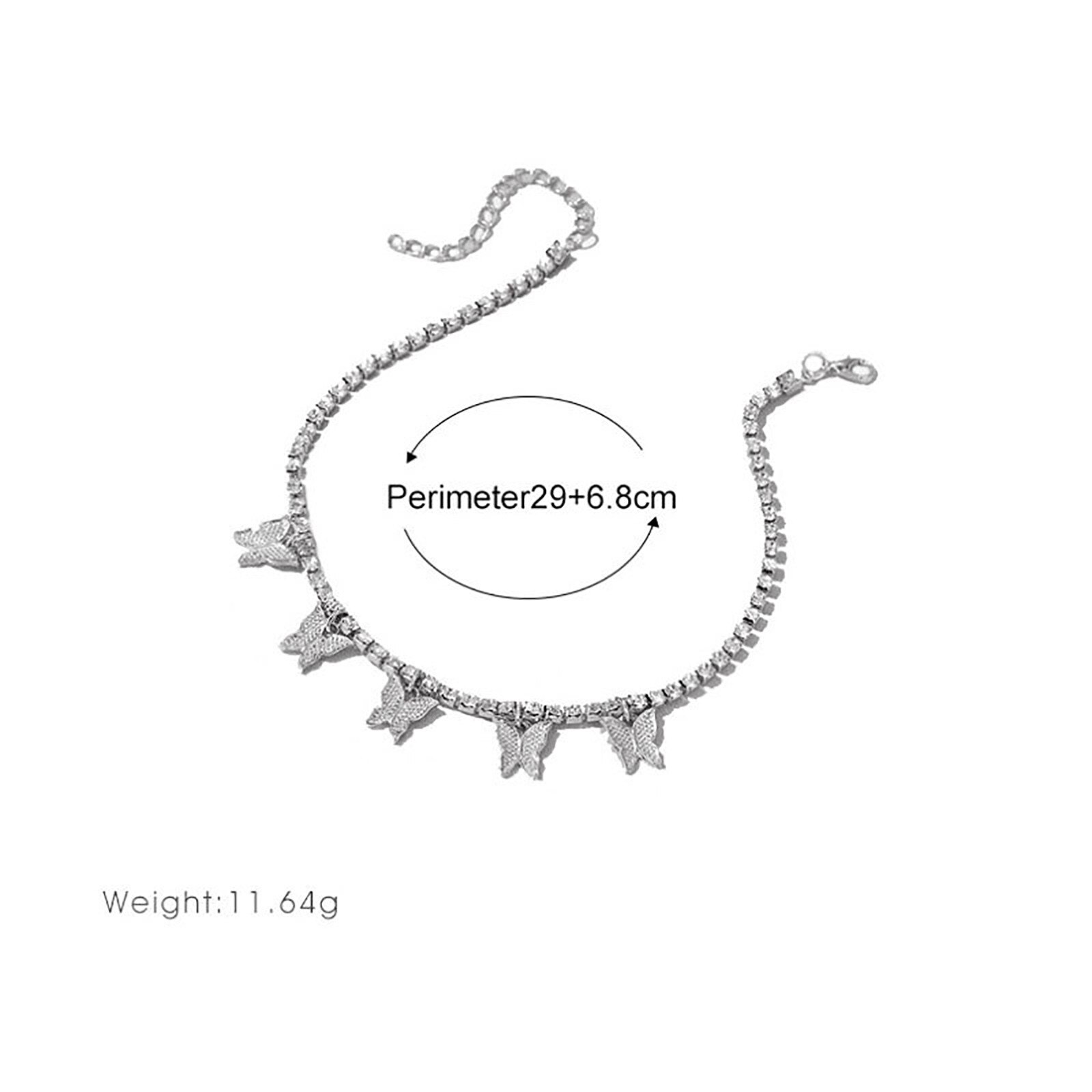 Crystal Enkelband Voor Vrouwen Foot Sieraden Zomer Strand Barefoot Armband Enkel Op Been Strap Bohemian Sieraden Accessoires L5