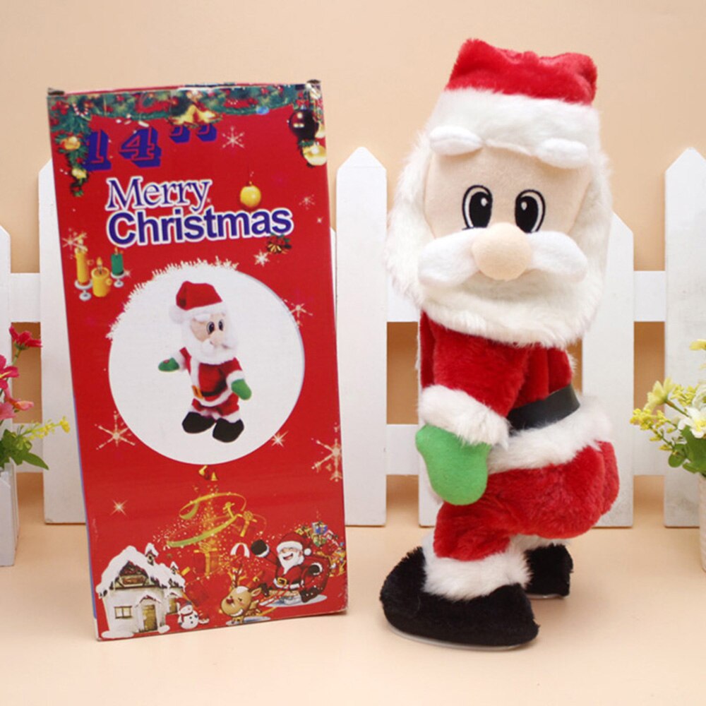 Christmas Dancing Electric Musical Toy Santa Claus Doll Singing Christmas Decoration Pendant Ornaments English Spanish