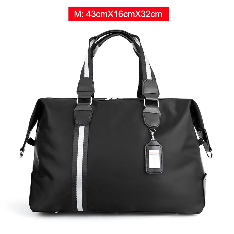 Multifunktions Männer Reise Handtasche -Geschäft Tasche lässig Aktentasche Duffle Taschen Paket Umhängetaschen Für Weibliche Laptop Tote: Schwarz M