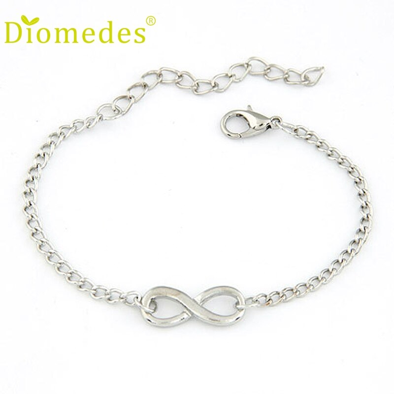 Diomedes Vrouwen Mannen Handgemaakte Charm 8 Vorm Sieraden Infinity Armband Populaire Casual Armband #0217