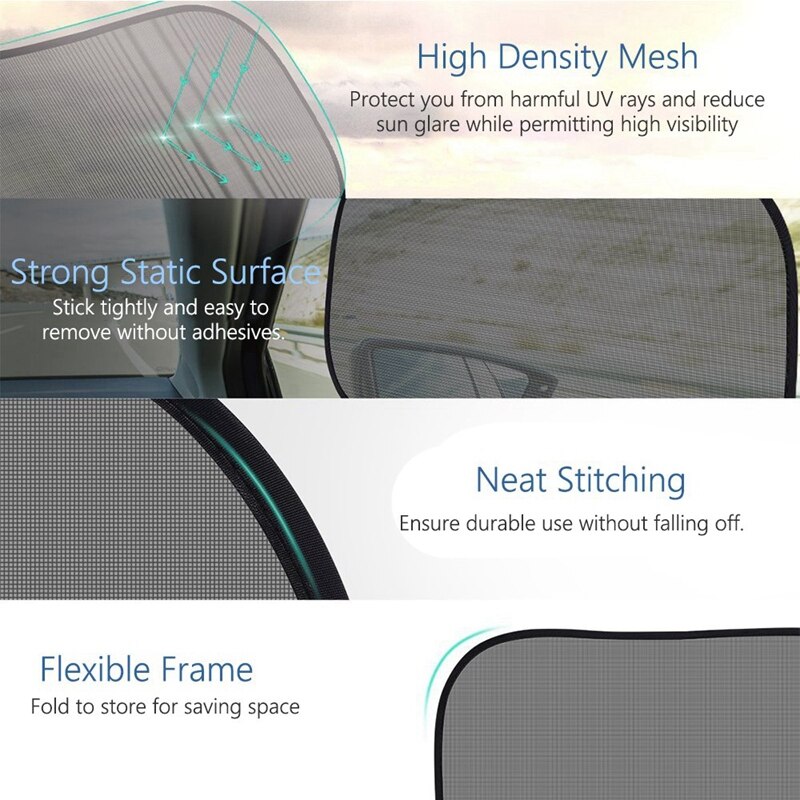 Car Window Shades,5 Pack Car Sun Shade For Side And Rear Window,Spf 30+ Protect Your Kids/Pets In Back Seat,Blocks Over 98% Of H