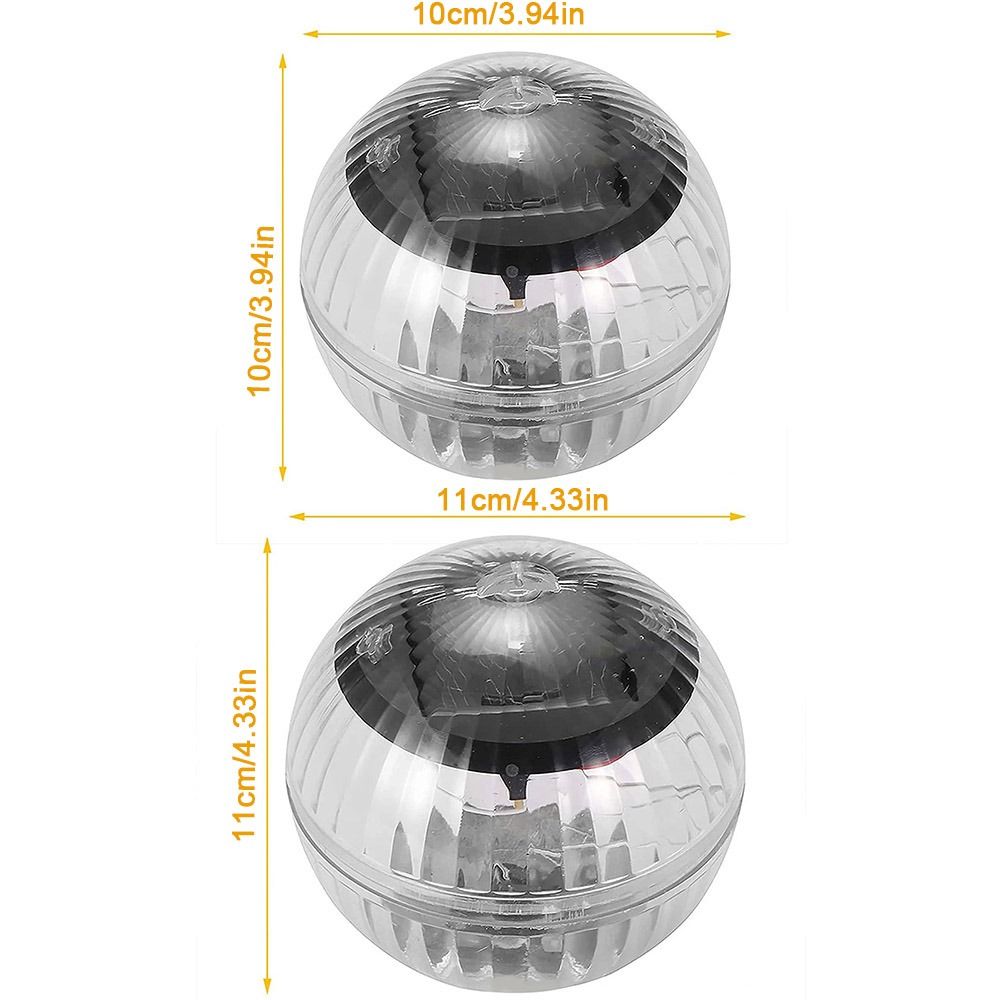 Led-zonne-energie drijvende vijverlamp, rond, op zonne-energie, waterdichte, duurzame buitenlamp voor 's nachts.