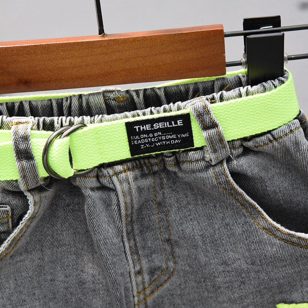 Pojkar jeansshorts spädbarn sommar barn shorts barn jeansshorts bomull baby pojkar flickor korta byxor byxor 2-7 år