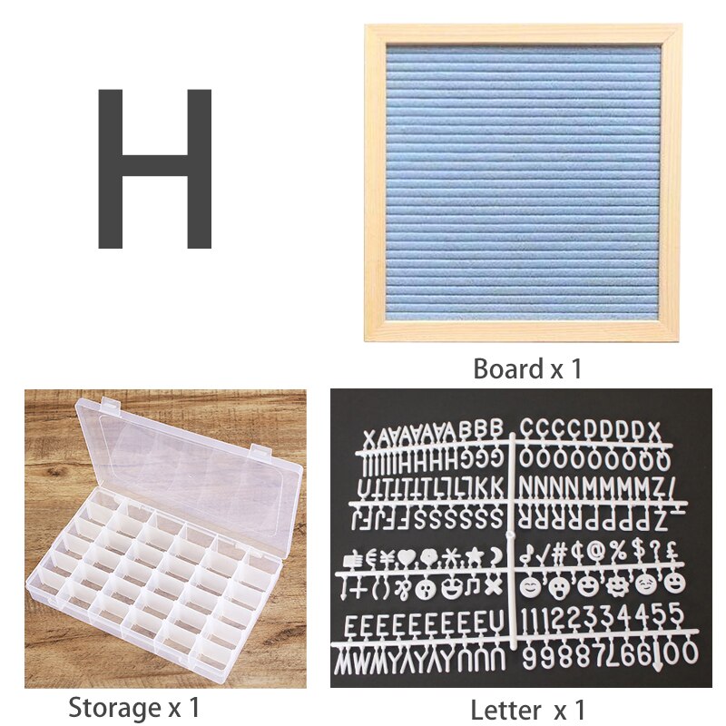 Children Montessori Language Felt Toys Letter Board Educational Wooden DIY Toy For Aldult Spelling Word Home Message Board: H