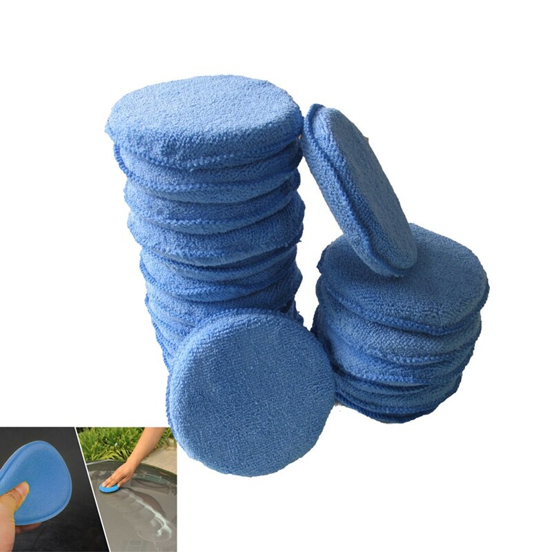 1Pcs Auto Wax Spons 5 Inch Zachte Microfiber Handleiding Applicator Pad