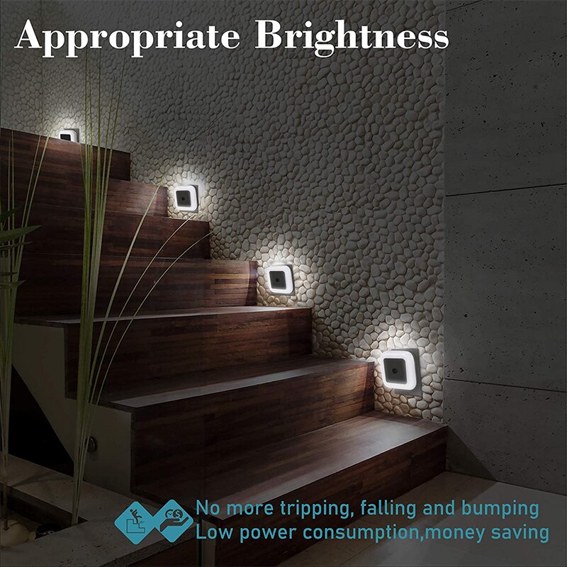 Draadloze Led Nachtlampje Sensor Verlichting Eu Us Plug Nachtlampje Lamp Voor Slaapkamer Decoratie Gang Lamp Babykamer Nachtlampje