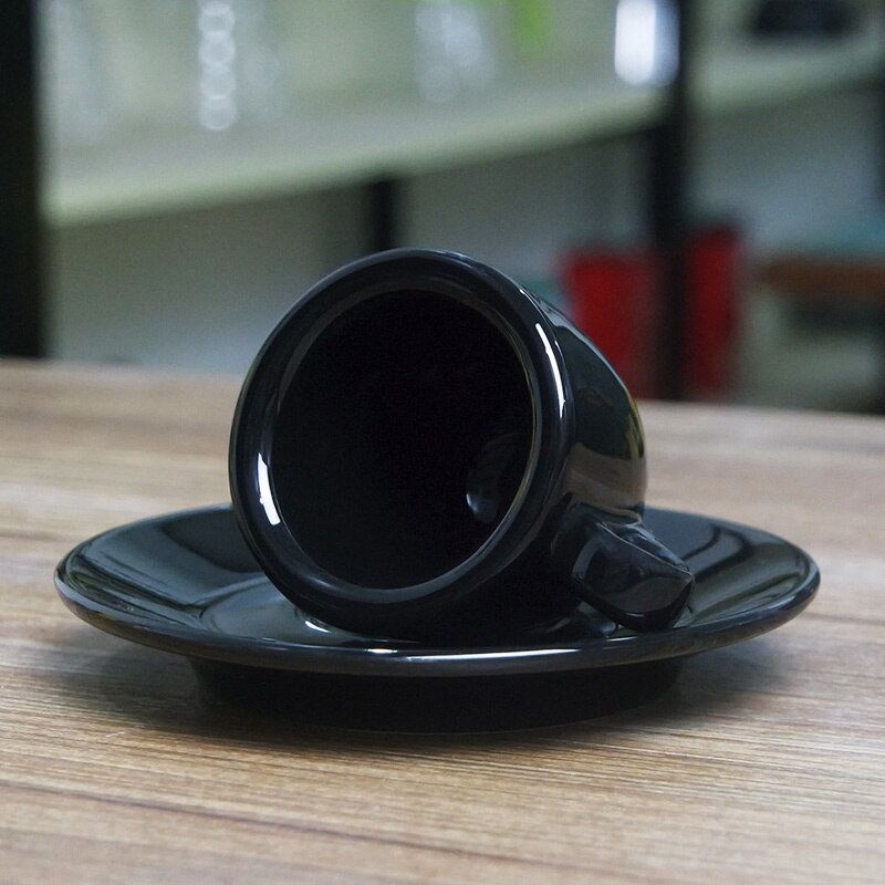 Italy Classic Ceramic Coffee Cups Saucer SetEspresso Mugs Thickened Coffee Shop Hotel Small Porcelain Drinkware: B