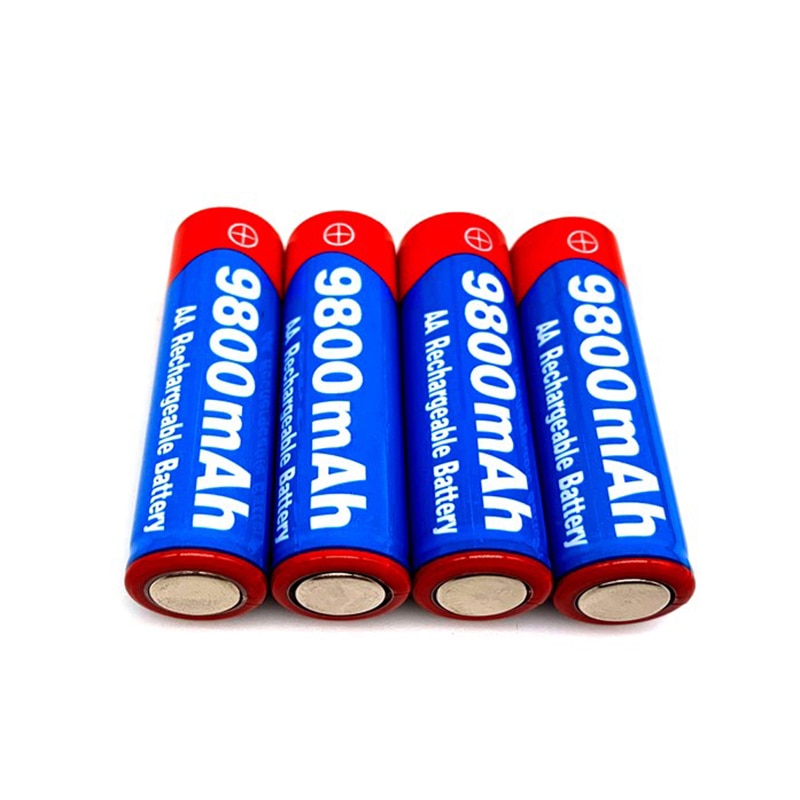 100% Aa Oplaadbare 1.5V 9800Mah 1.5V Ni-Mh Oplaadbare Aa Batterij Voor Led Licht Speelgoed camera Microfoon