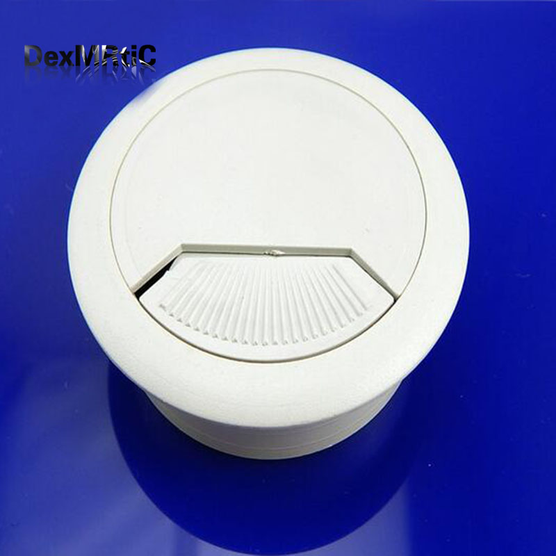 10pcs 60mm Wire Hole Cover Hardware Accessories Cable Tidy Outlet Switch Plate for Office Furniture Computer Grommet Desk Table