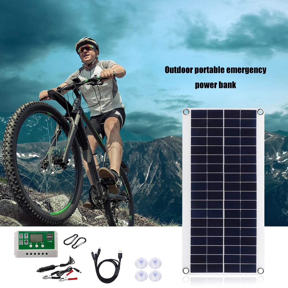 Solar photovoltaic lithium controller system for portable 15W 18V solar panel dual USB solar charger kit for cars and boats