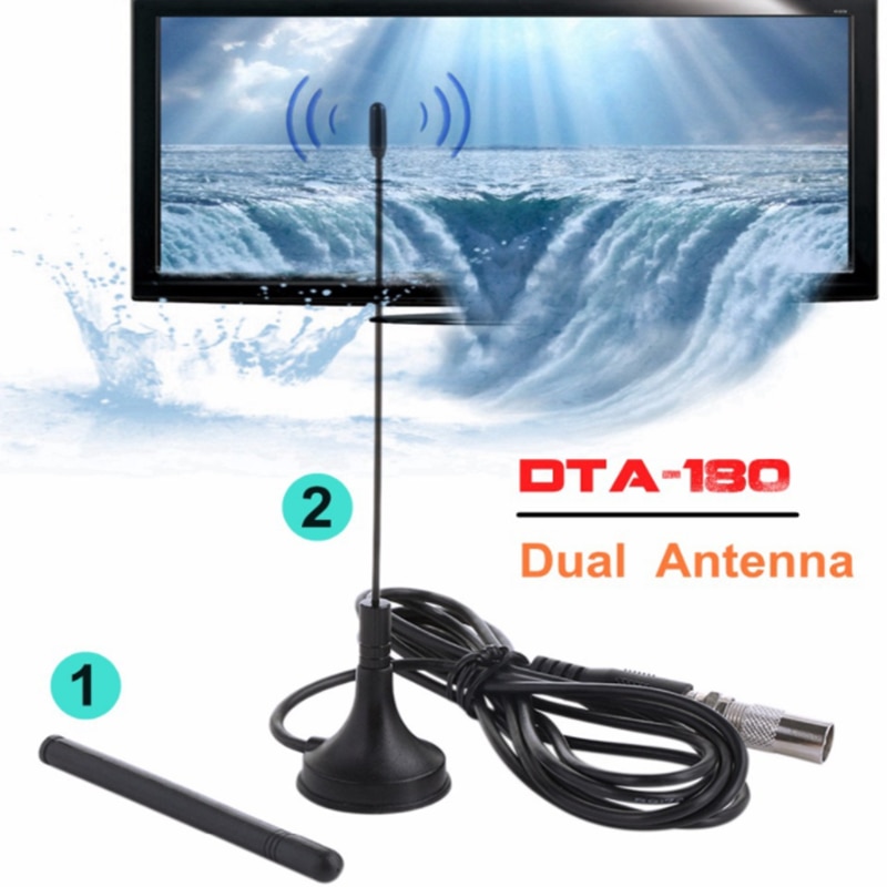 Indoor Digitale Tv Antenne Hdtv Dual Antenne DTA-180 50 Mijl Voor Vos Antenne Atsc Isdb Tv Interieur Antennes Versterker