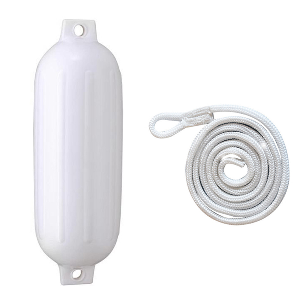 PVC Inflatable Boat Bumper with Reinforced Ears and Air Tight for Kayak Canoe and Yachts with 1 5 Meter Rope Attachment