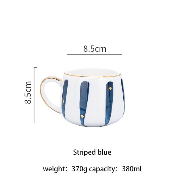 Creatieve Thuis Keramische Mok Licht Luxe Nordic Koffie Mokken Japanse Eenvoudige Water Cup Melk Sap Koffie Paar Paar Kopjes: 3