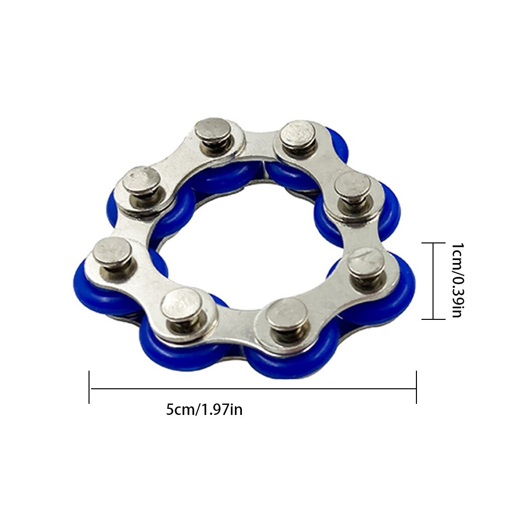 6/8/12 Sectionbicycle Keten Vent Decompressie Speelgoed Bike Chain Fidget Speelgoed Bike Chain Stress Relief Speelgoed Voor Volwassen/kinderen: 12 link