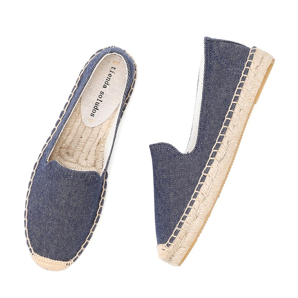 Tienda Soludos Platte Slip Op Espadrilles Real Zapatillas Mujer Sapatos Dames Denim Schoenen Sneakers Cartoon Linnen Meisje