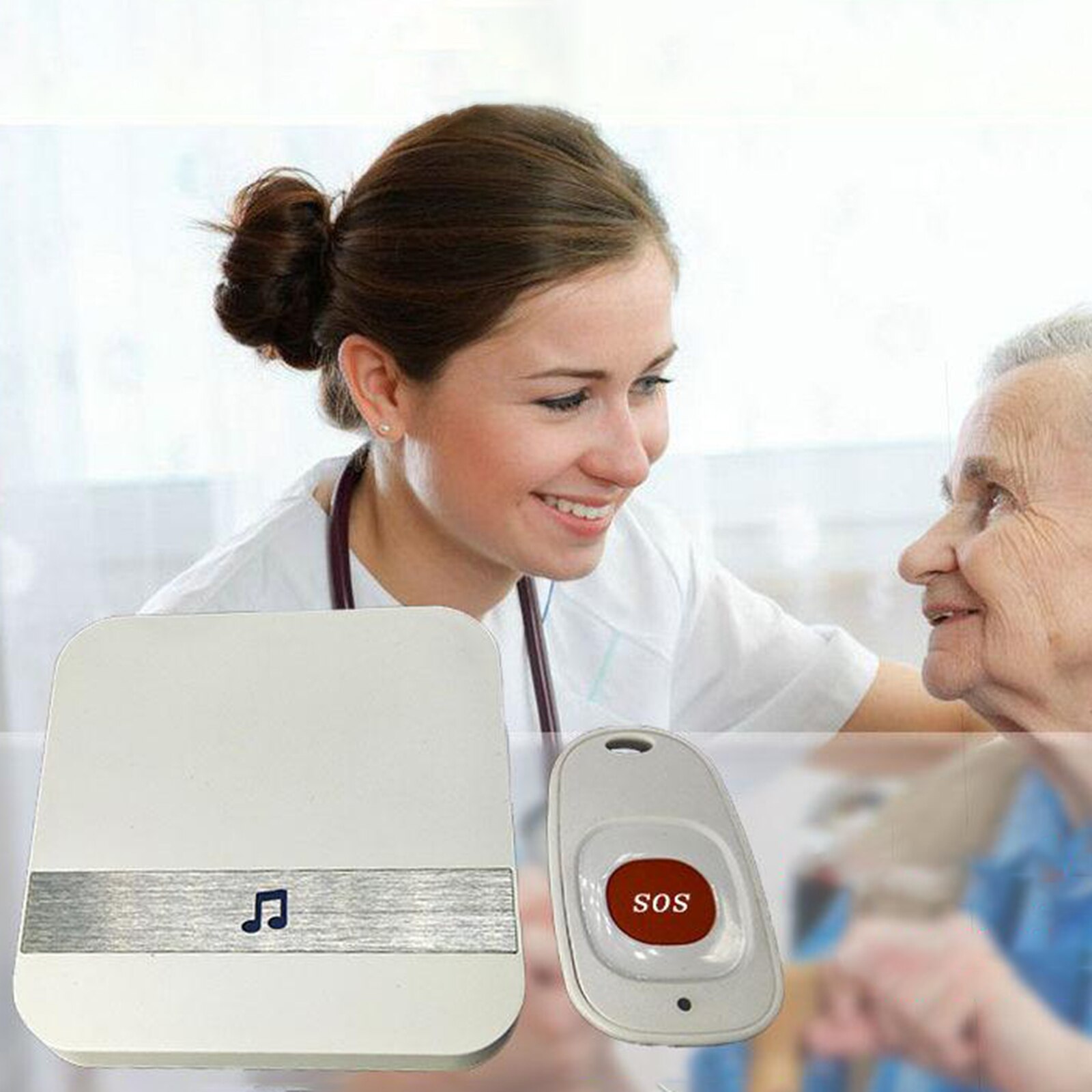 Pflegeperson Pager kabellos Heimat Pflege Alarm Aufruf System Notfall SOS Rufen Geschmack Für Ältere Patienten Schwangere freundlicher Behinderte