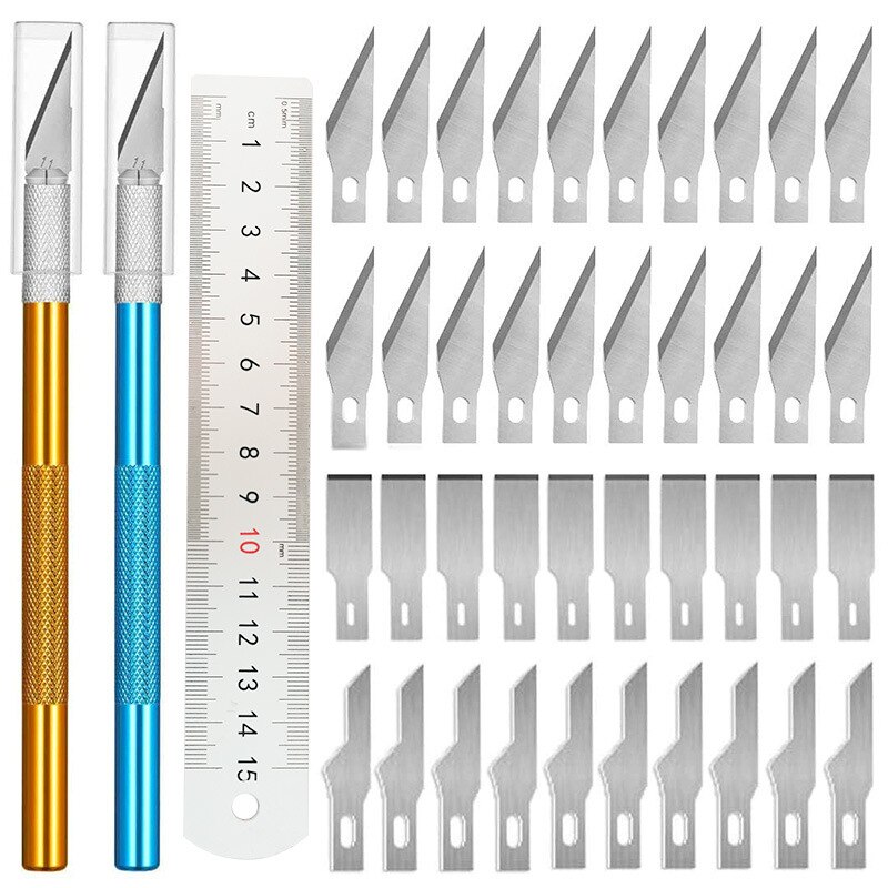 Carving Knife Set Carving Knife Tools Paper Cut Model Cutter Engraving Cutter With Knife Blades Cut Handicraft: C