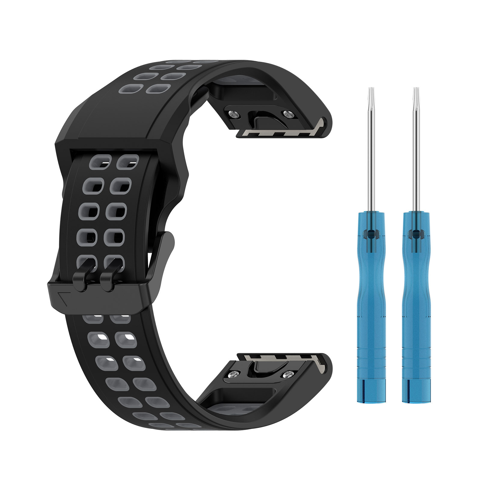 Voor Garmin Fenix 7/6S/5X horlogebanden Fenix6 Pro GPS Fenix5 plus 20/22/26mm quick-release tweekleurige bandjes en Fenix 7 bandjes: 18mm / Bruin