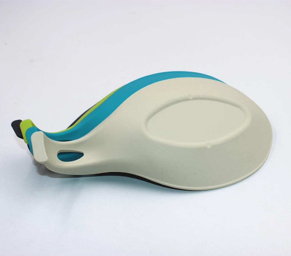Kitchen Silicone Spoon Rest, Flexible Almond-Shaped, Silicone Kitchen Utensil Rest Ladle Spoon Holder
