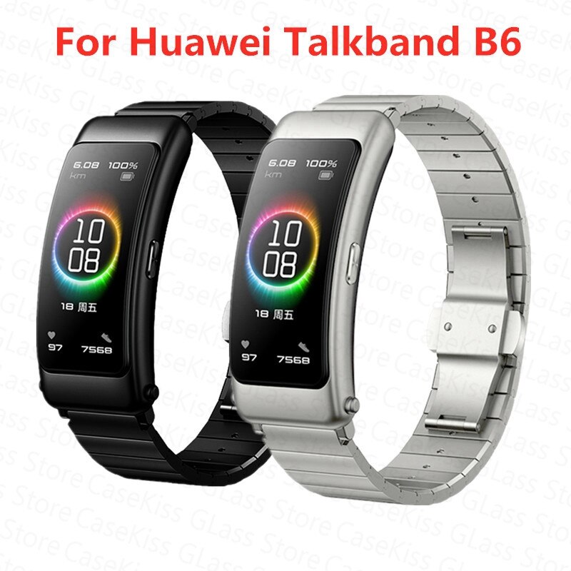 Classic Rvs Horlogebandje Band Voor Huawei Talkband B6 Polsband Vervanging Metalen Armband Riem Horlogeband Voor Huawei B6