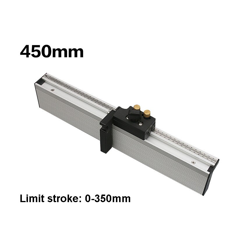 Miter Gauge Table Saw Router Angle Miter Gauge Guide Aluminium Fence Profile 450/600/800mm with Flip Stop for Woodworking Tools: 450mm
