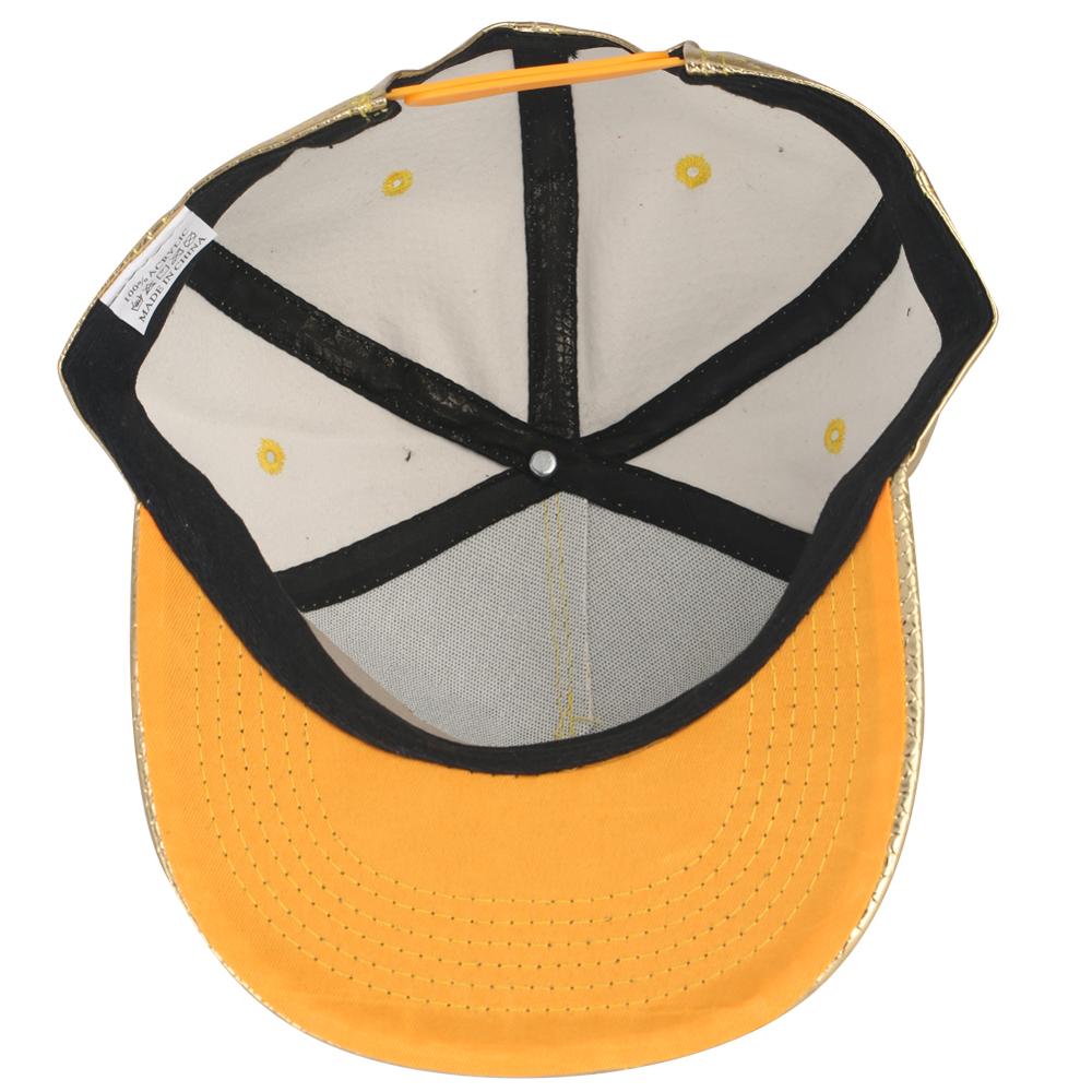 Gorra de béisbol dorada de Pu de cuero Hip Hop gorra ajustada para hombres mujeres gorras de sombrero Snapback Evrfelan hueso masculino
