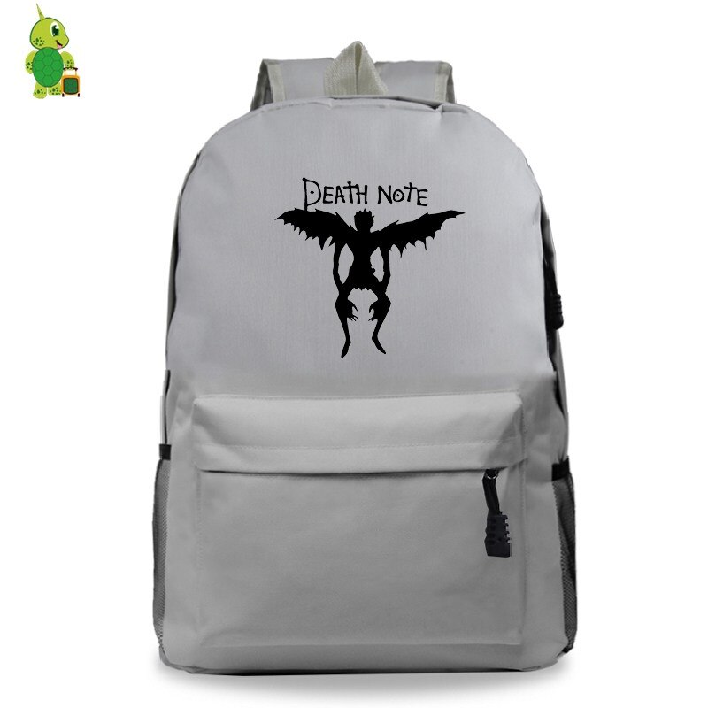 Death Note-mochila informal para ordenador portátil, morral escolar para adolescentes, niñas y niños, bolsos de hombro de viaje a la , bolsas de libros para niños: 801-Note3h-17