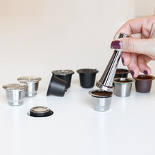 7x Koffie Capsule Pod Rvs Duurzaam Hervulbare Herbruikbare Voor Nespresso Capsule Pod Rvs Hervulbare