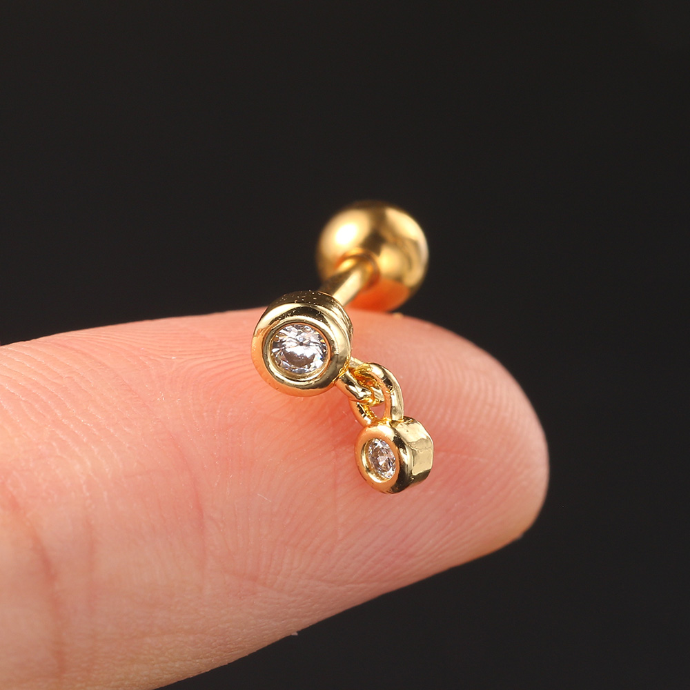 1PC Matching Dainty Piercing Ear Lobe Daith Earrings for Women Helix Rook Conch Tragus Flat Stud Earing Sexy Jewelry