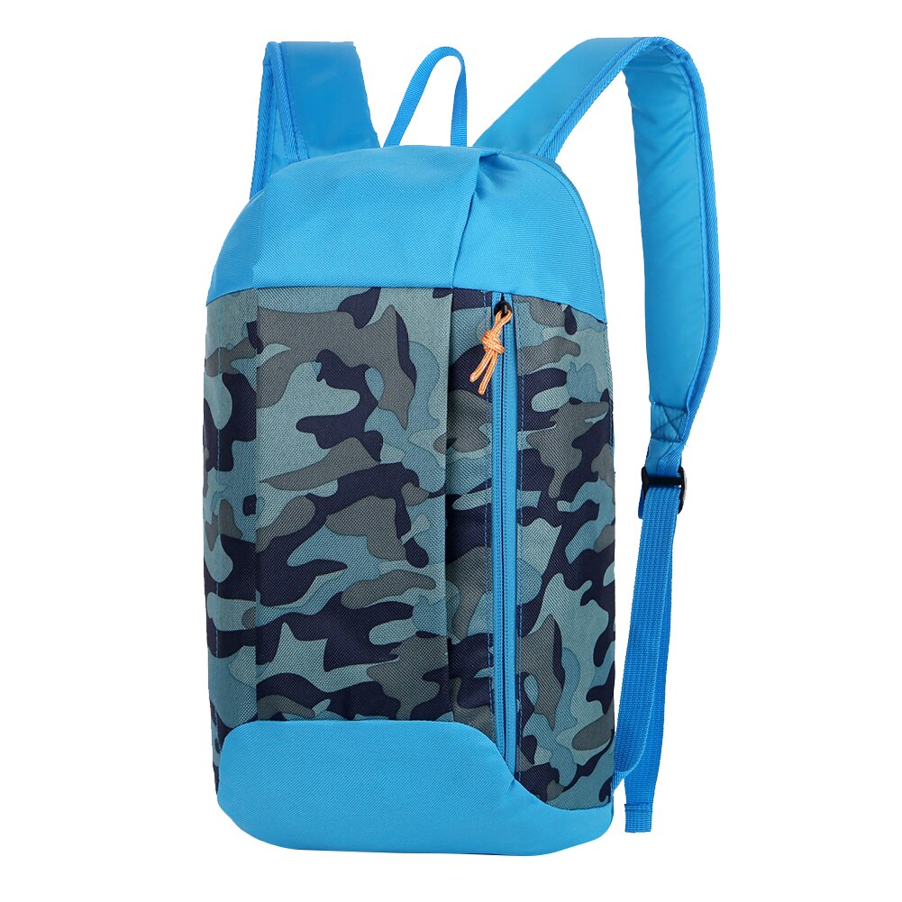 10l udendørs sportsrygsæk letvægts vandtæt rejse vandretaske camping rygsæk mænd kvinder barn klatrerygsæk: Halvblå camouflage