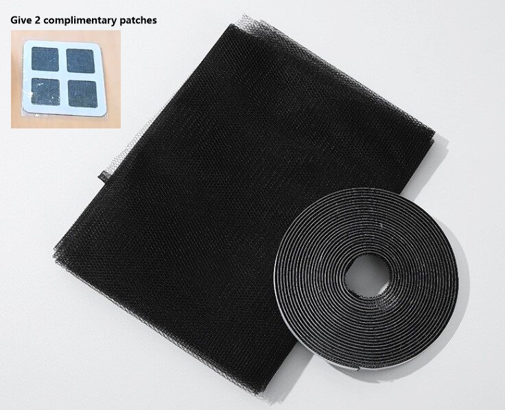 Insektennetz, Anti-Mücken-Fensterschutz, Tüll-Vorhang, Türvorhänge, Netze, Heimtextilien, Garten: Black