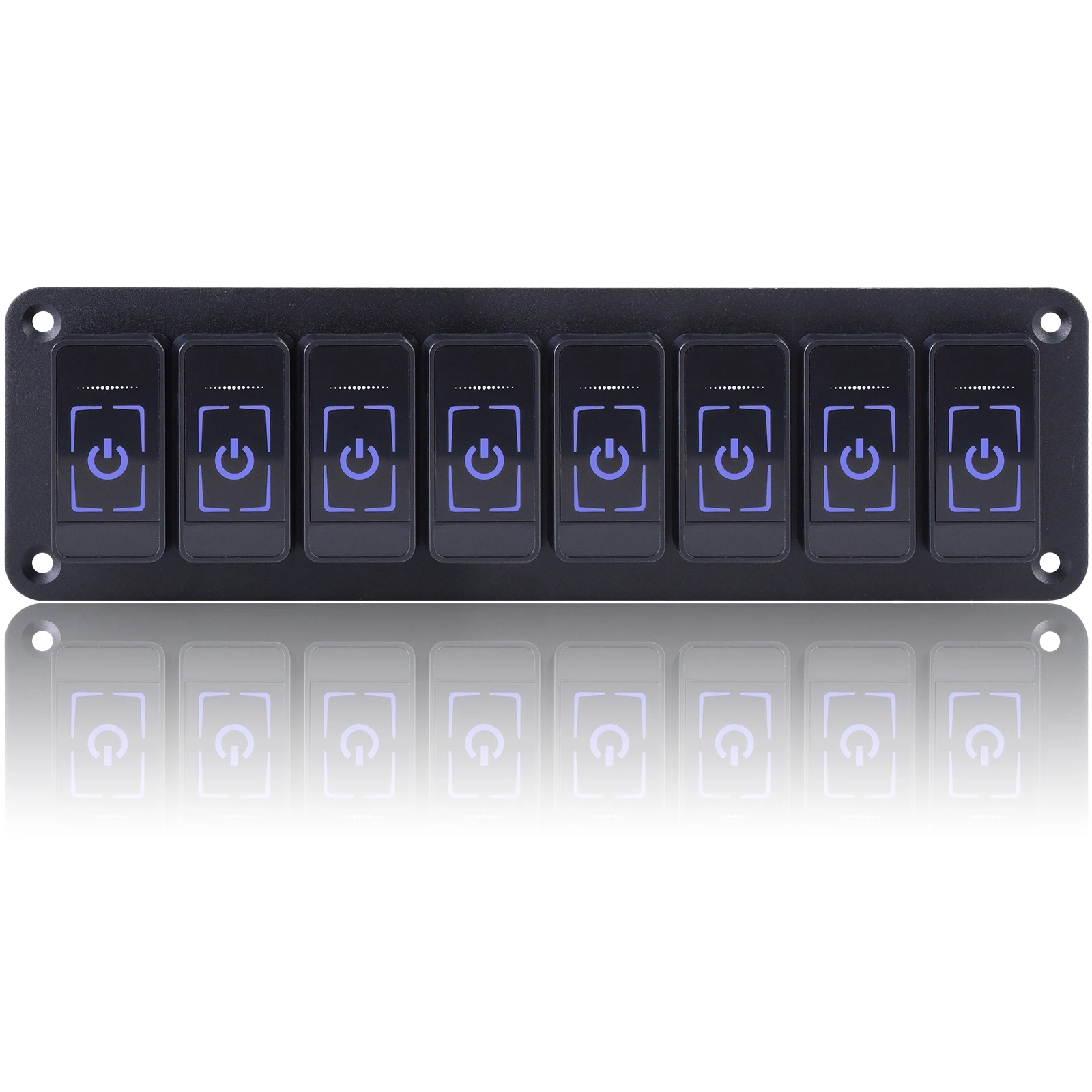 Nice Intelligent Touch Screen 2-8 Gang LED Rocker Switch Panel Switch Panel ON-OFF Waterproof Light Switch for Marine Caravan RV: SKY BLUE