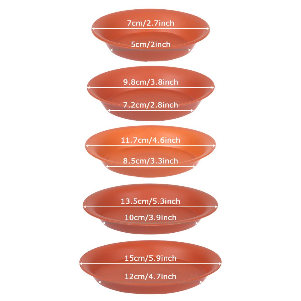 3Pcs DIY Round Durable Plant Saucer Drip Trays Plastic Tray Saucers for Indoor Outdoor Flower Pot Garden