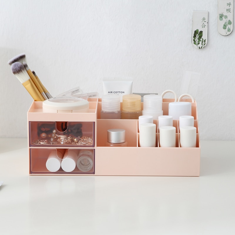 Skønhed smykker emballage æsker dame kiste æske makeup etui kosmetik arrangør toiletartikler læbestift beholder