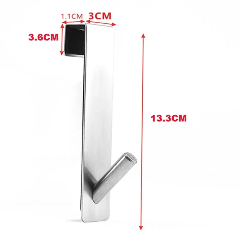 Badkamer Douchedeur Achterhaak Roestvrij Staal Over Glazen Deur Douche Handdoekenrek S-Vorm Badkamer Badjas Hanger Houder Haken: WHITE